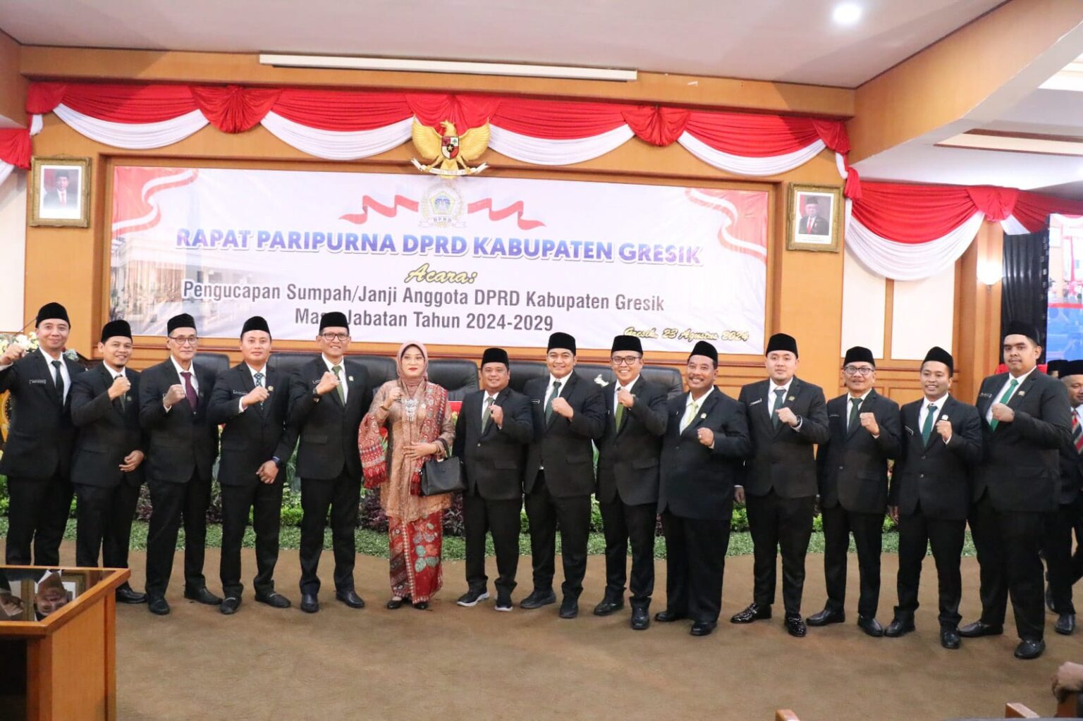 Sebanyak 50 Anggota DPRD Gresik Periode 2024-2029 Resmi Dilantik