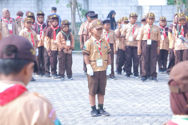 Kegiatan Pesta Siaga Kwarcab Pramuka Gresik Diikuti Sebanyak 400 Anak