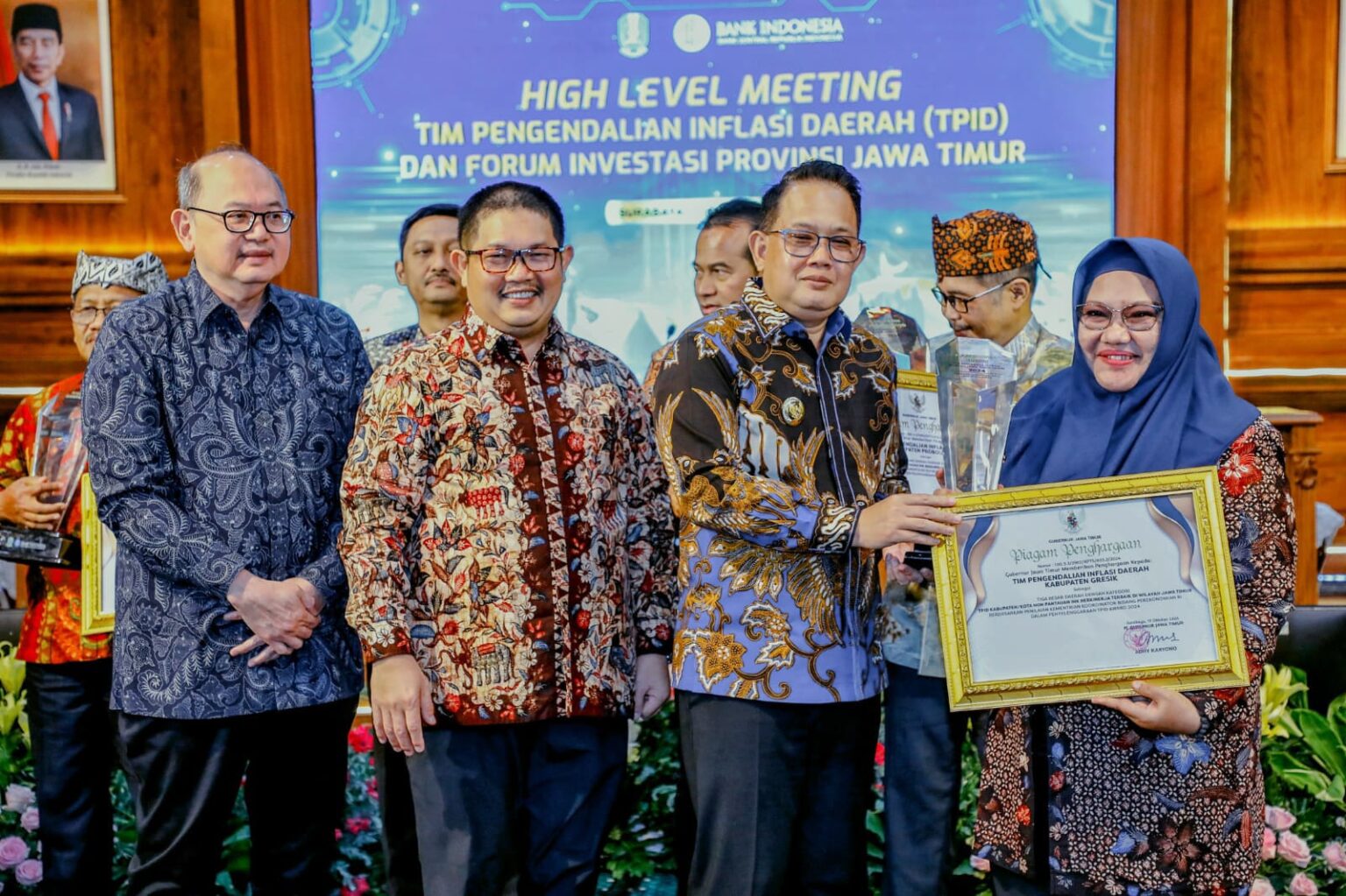 TPID Gresik Masuk 3 Besar Non Pantauan IHK Terbaik di Jawa Timur