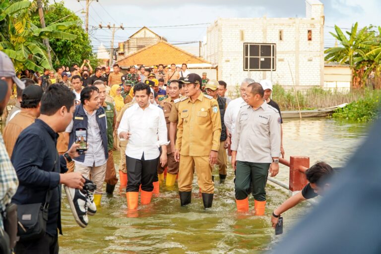 Bersama Bupati Lamongan, Emil Dardak Sidak Wilayah di Lamongan yang Banjir