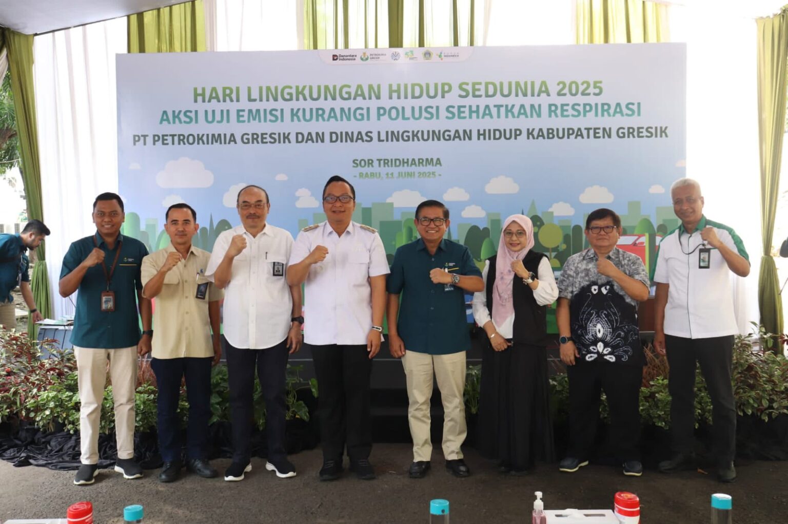 Petrokimia Gresik Dukung Pemkab Gelar Uji Emisi Kendaraan Bermotor