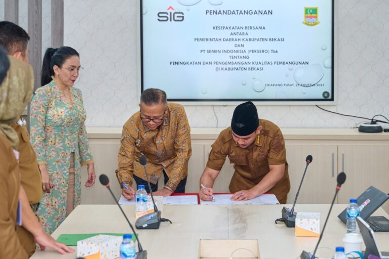 SIG Tandatangani Kesepakatan Bersama Pemkab Bekasi Untuk Akselerasi Pembangunan Berkelanjutan