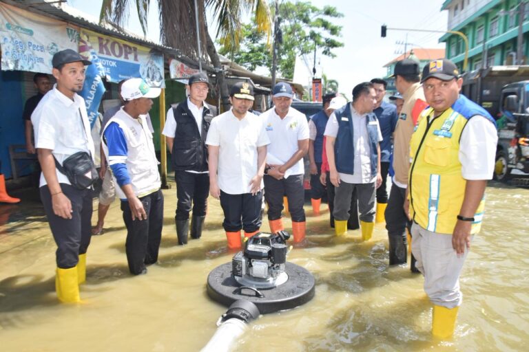 Bupati Lamongan Dampingi Wagub Jatim Meninjau Kondisi Jalan dan Banjir di Karanggeneng