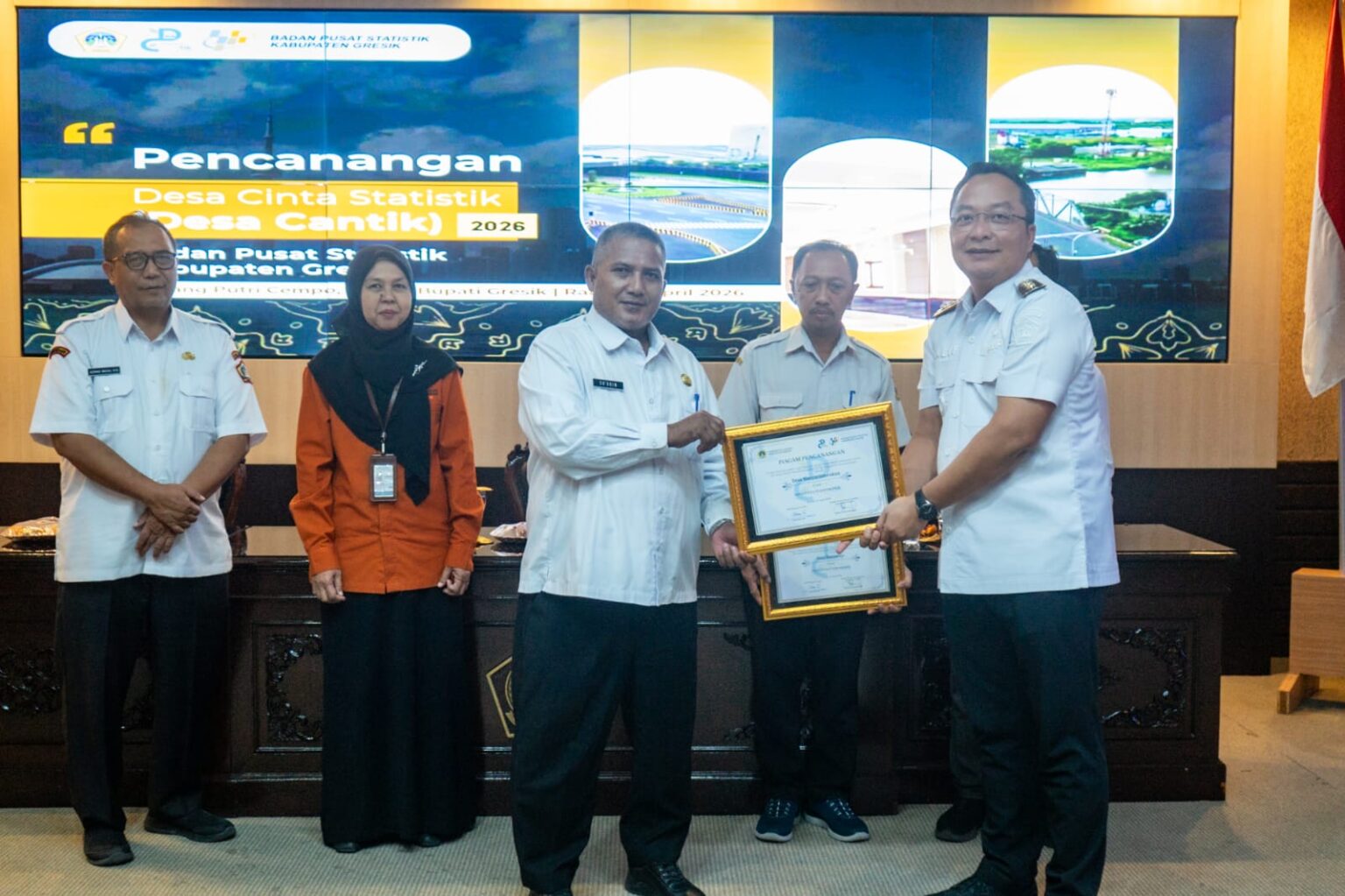 Tiga Desa di Kecamatan Manyar, Dicanangkan Menjadi Desa Cinta Statistik