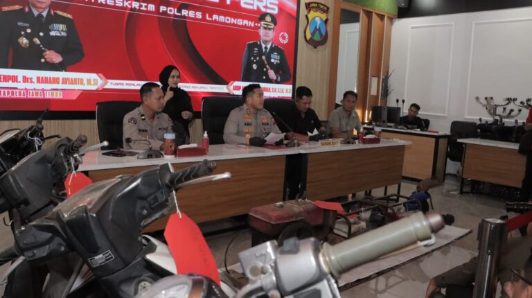 Polres Lamongan Ungkap Curanmor dan Pencurian Mesin Diesel